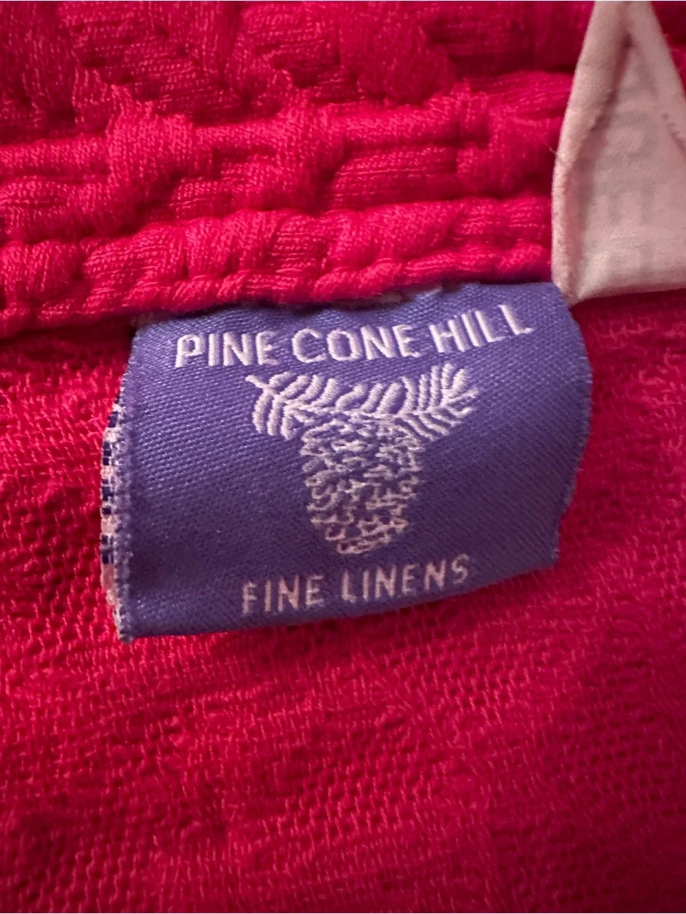 Pine Cone Hill Hot Pink Quilted Bedspread with 2 Euro shams.